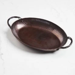 Smithey Ironware Co Cast Iron Smithey Ironware Carbon Steel Oval Roaster