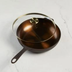 Smithey Ironware Co Smithey Ironware No. 11 Deep Cast Iron Skillet W/ Glass Lid