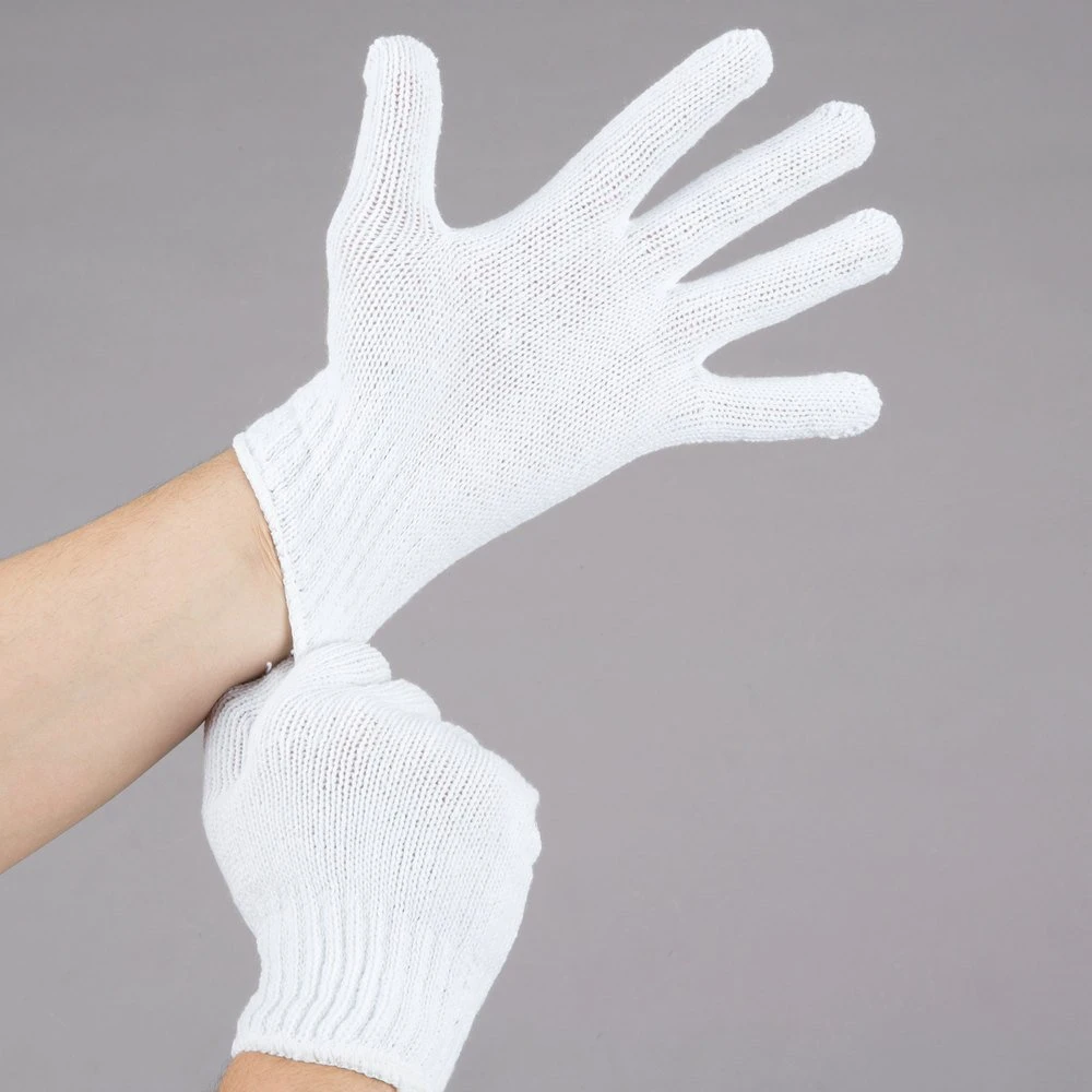 Standard Weight White Polyester / Cotton Work Gloves Large 12pk 1 Standard Weight White Polyester / Cotton Work Gloves Large 12pk