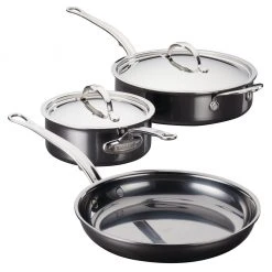 Hestan NanoBond Titanium Essential Set, 5-Piece Saucepans & Saucers