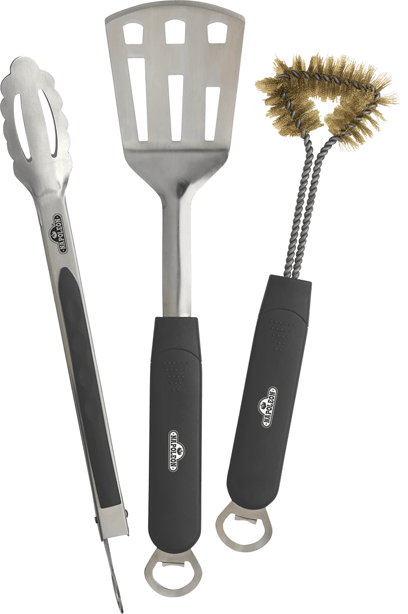 Napoleon 3 Piece Stainless Steel BBQ Toolset 1 Napoleon 3 Piece Stainless Steel BBQ Toolset