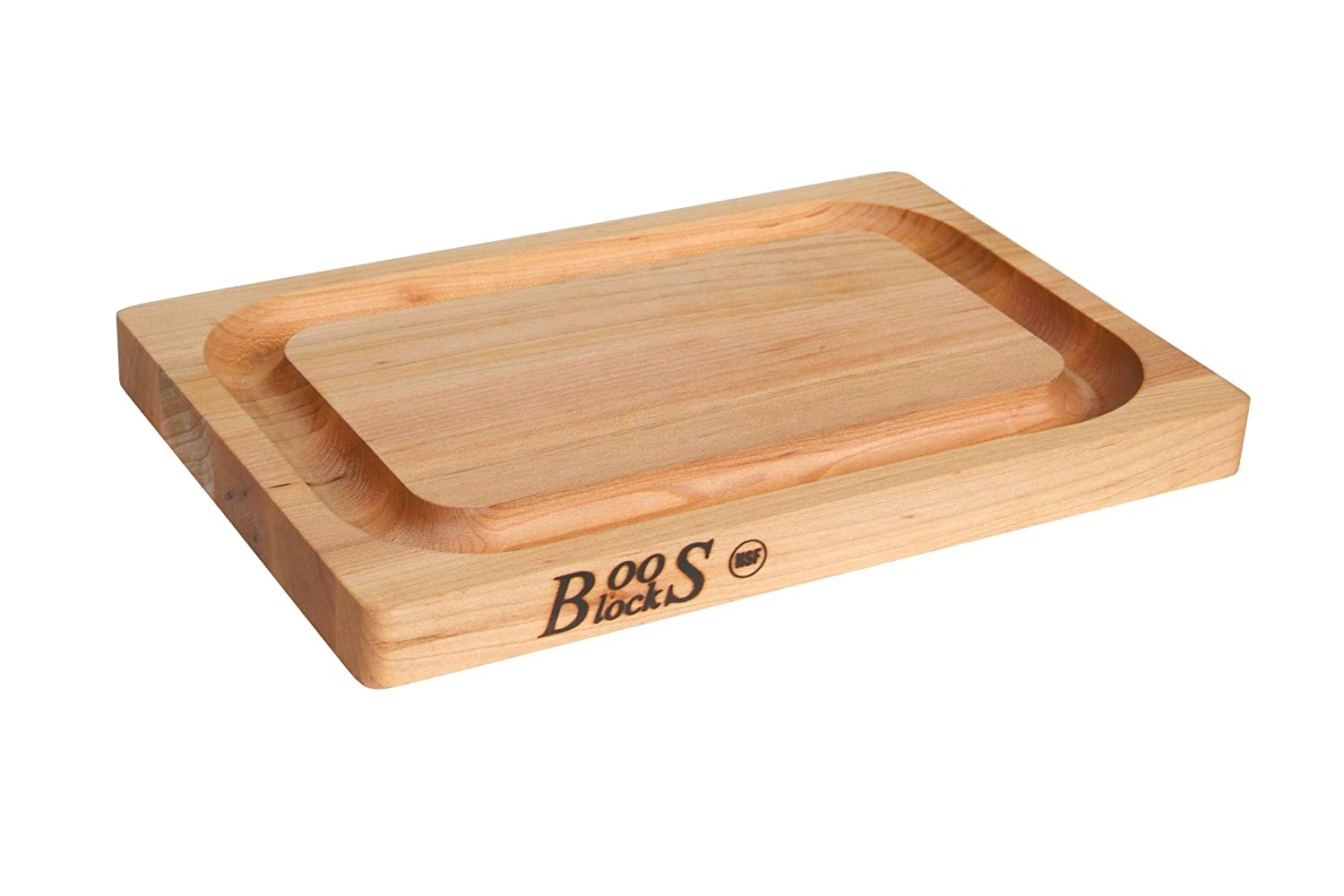 John Boos BoosBlock Chop N' Slice Maple Cutting Board Size: 12 X 8 X1 W/ Groove 1 John Boos BoosBlock Chop N' Slice Maple Cutting Board Size: 12 X 8 X1 W/ Groove