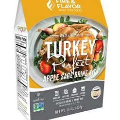 Fire And Flavor Fire & Flavor Turkey Perfect Brining Kit, Apple Sage,14.4 Oz (408 G) Brines, Injections & Marinades