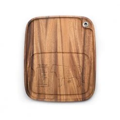 Fox Run Brands Ironwood Cow Engraved BBQ Plate