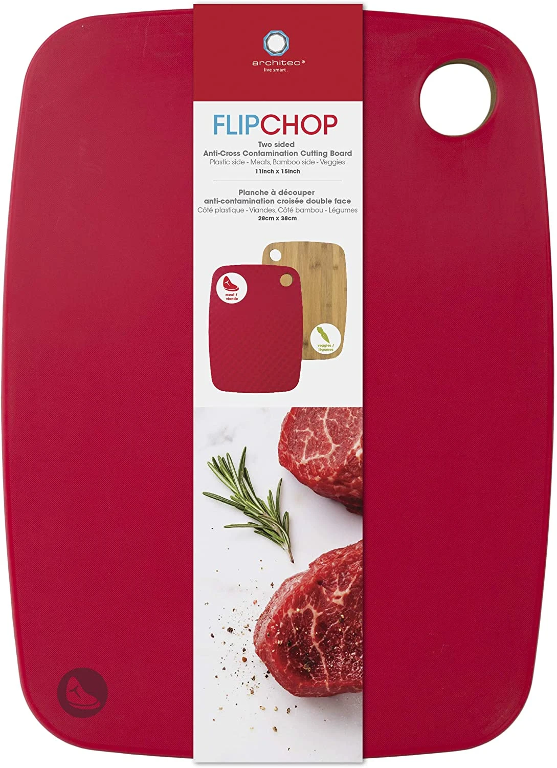 Cutting Boards Architec® FlipChop Reversible Cutting Board 1 Cutting Boards Architec® FlipChop Reversible Cutting Board