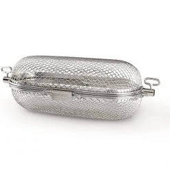 Napoleon Grill Round Rotisserie Stainless Steel Grill Basket •Great For Chicken Wings•