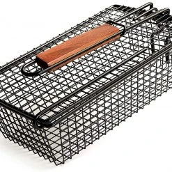 Baskets, Toppers, Racks, Trays, & Grids Charcoal Companion Non-Stick Shaker Basket W/ Folding Handle