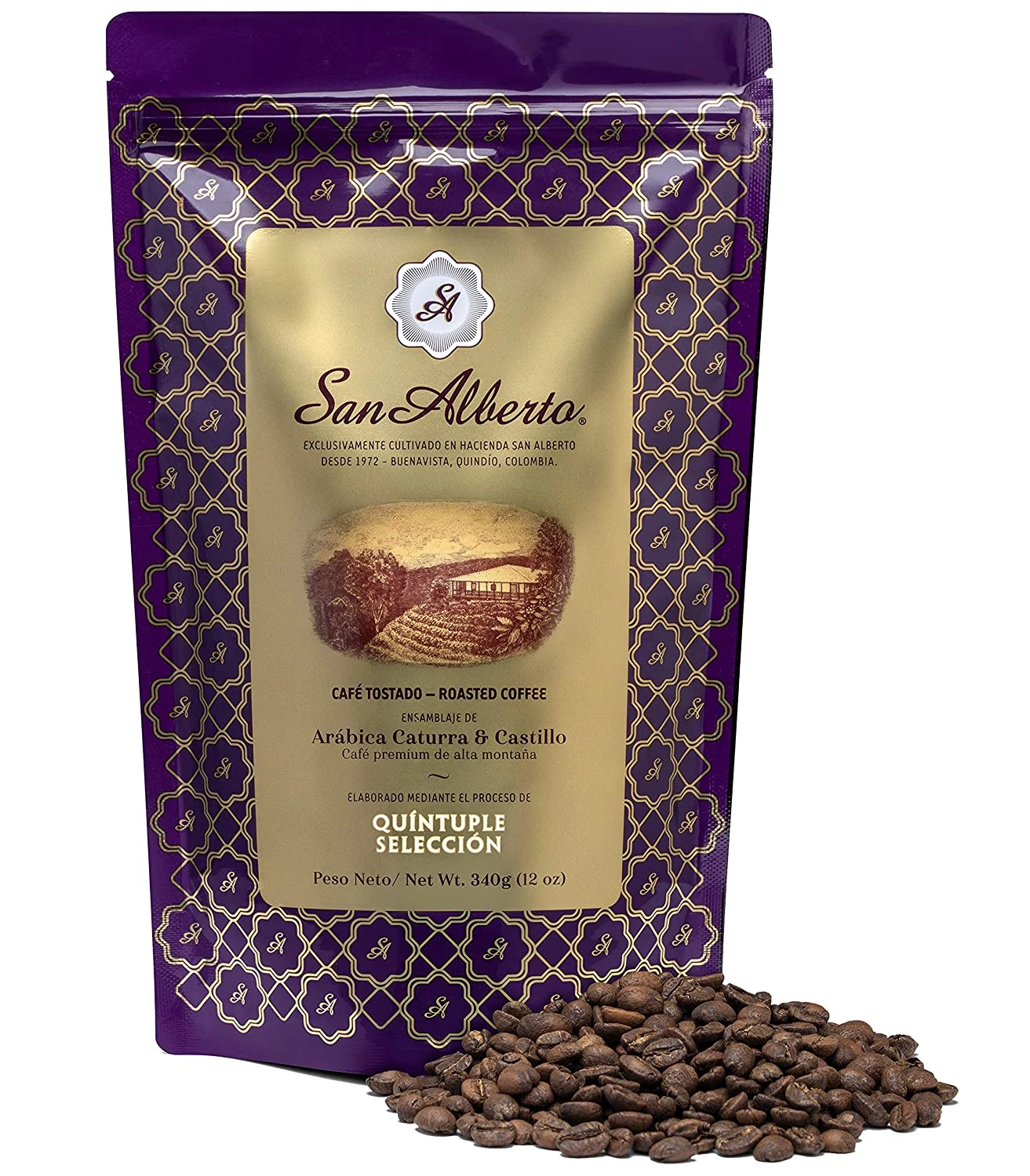 San Alberto Whole Bean Coffee 12 Oz. Coffee Beans 2 San Alberto Whole Bean Coffee 12 Oz. Coffee Beans