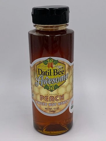 Datil Bee Awesome Sweet Hot Honey- Peach Flavor 1 Datil Bee Awesome Sweet Hot Honey- Peach Flavor