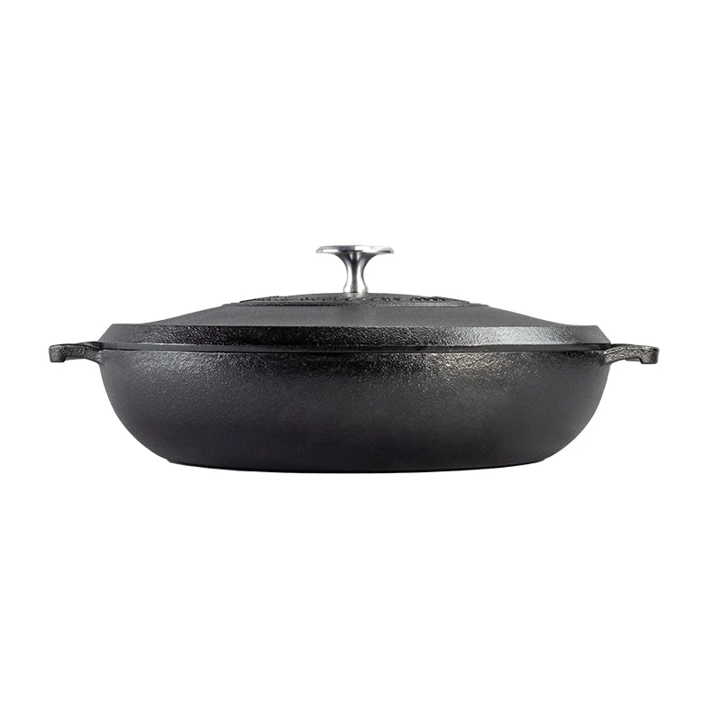 Lodge Cast Iron Lodge Blacklock *17* Triple Seasoned Cast Iron Braiser With Lid 2 Lodge Cast Iron Lodge Blacklock *17* Triple Seasoned Cast Iron Braiser With Lid