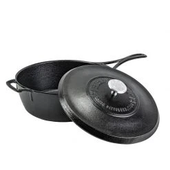 Lodge Cast Iron Lodge Blacklock *49* 4 Quart Deep Skillet With Lid