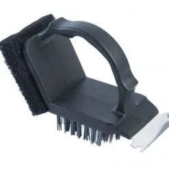 Charcoal Companion Plastic 2 In 1 Safe-Scrub Grill Brush, Regular, Black Brushes, Scrubbers & Scrapers