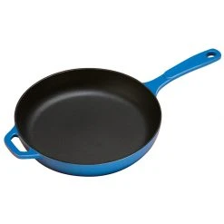 Lodge Cast Iron Lodge Enamel 11 Inch Blue Skillet, Interior Matte Black Enamel