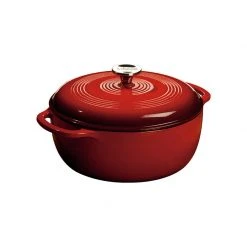 Lodge Cast Iron Dutch Ovens Lodge 6 Quart Enameled Dutch Oven, Red