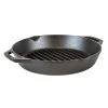 Lodge Cast Iron Frying Pans & Skillets Lodge 12" Dual Handle Cast Iron Grill Pan