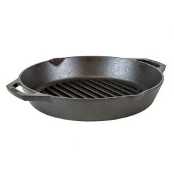 Lodge Cast Iron Frying Pans & Skillets Lodge 12" Dual Handle Cast Iron Grill Pan