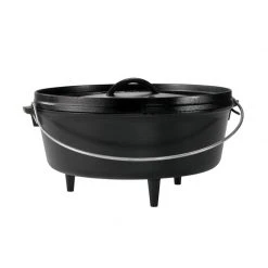 Lodge Cast Iron Dutch Ovens Lodge 12 Inch / 6 Quart Camp Dutch Oven, 3.75 Inch Depth