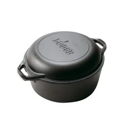 Lodge Cast Iron Dutch Ovens Lodge 5 Quart Cast Iron Double Dutch Oven, With Loop Handles