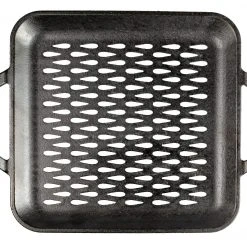Lodge Cast Iron Baskets, Toppers, Racks, Trays, & Grids Lodge Chef Collection 11 Inch Cast Iron Square Grill Topper
