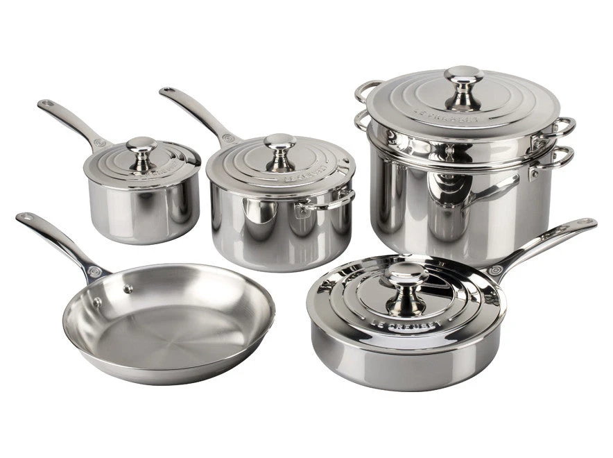 Le Creuset 10-Piece Stainless Steel Set 1 Le Creuset 10-Piece Stainless Steel Set