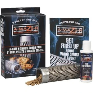 A-MAZE-N 6" Wood Pellet Grill Tube Smoker Combo Pack 1 A-MAZE-N 6" Wood Pellet Grill Tube Smoker Combo Pack