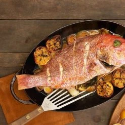 Smithey Ironware Co Cast Iron Smithey Ironware Carbon Steel Oval Roaster