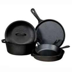 Lodge Cast Iron Lodge 5-Piece Cast Iron Cookware Set